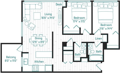 PattersonTower_Eugene_OR_FloorPlan_7_2Bed1.5D